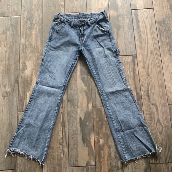 Brandy Melville Abbie Flared Cargo Jeans Small - Picture 4 of 6